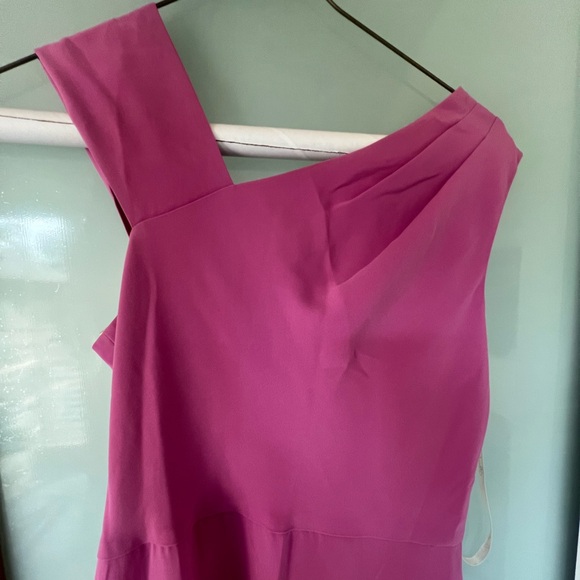 Shoshanna Pink Dress Asymmetrical Neckline Size 8 - Picture 3 of 6